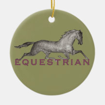 Trotting Horse Equestrian Christmas Tree Ornaments