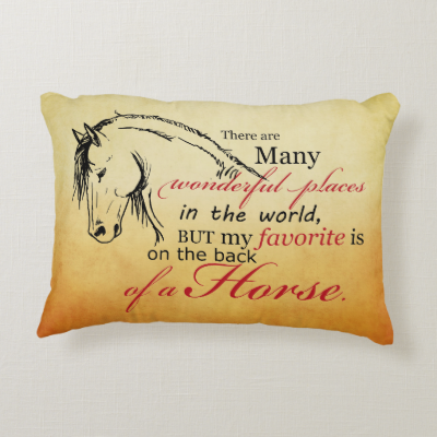 Trotting Horse Holiday Christmas Accent Pillow