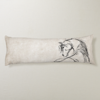 Trotting Horse Holiday Christmas Body Pillow