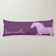 Trotting Horse Holiday Christmas Body Pillow
