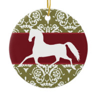 Trotting Horse Holiday Christmas Christmas Tree Ornaments