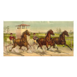 Trotting horses Photo Card