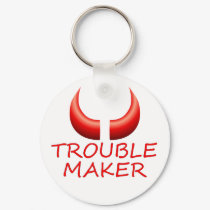 Trouble Maker and Devil Horns Keychain