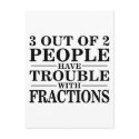 Trouble With Fractions postcards