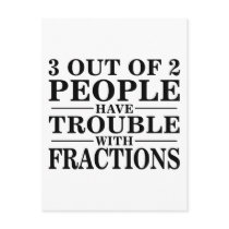 Trouble With Fractions postcards by Humor_Me Trouble With Fractions postcards