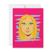 Troubled Bubble Girl invitations