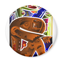 Troubled Man Refrigerator Magnet