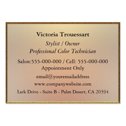 Trouessart Salon Indestructible Business Card Templates (back side)