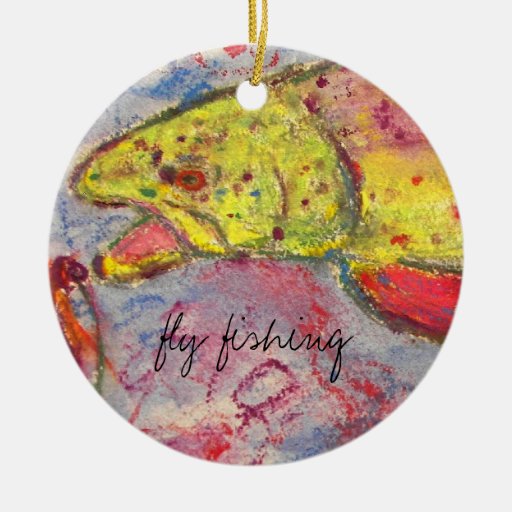 trout bum design double sided ceramic round christmas trout bum design double sided ceramic round christmas