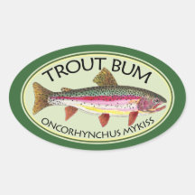 Trout Bum Fishing Stickers
