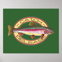 Trout Catch & Release Fishing Print