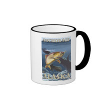 Trout Fishing Cross-Section - Anchorage, Alaska Mug