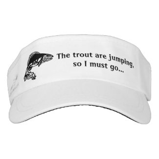 Trout Fishing Design Sun Visor Hat