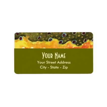 Trout Fly Fishing Address Label