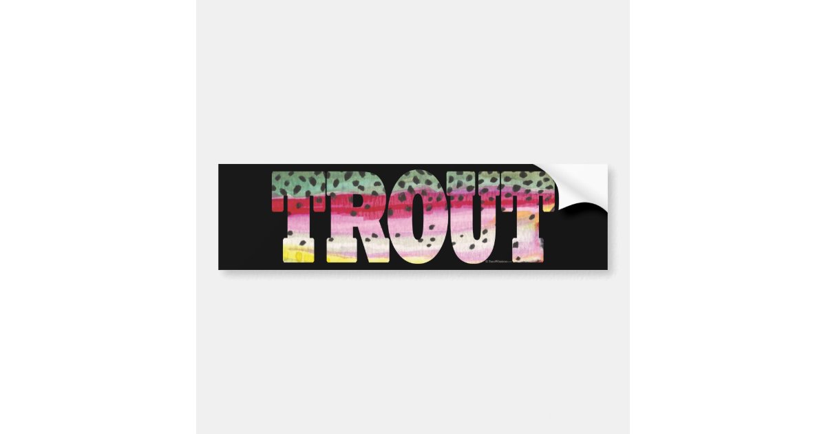 Trout Fly Fishing Bumper Sticker Zazzle