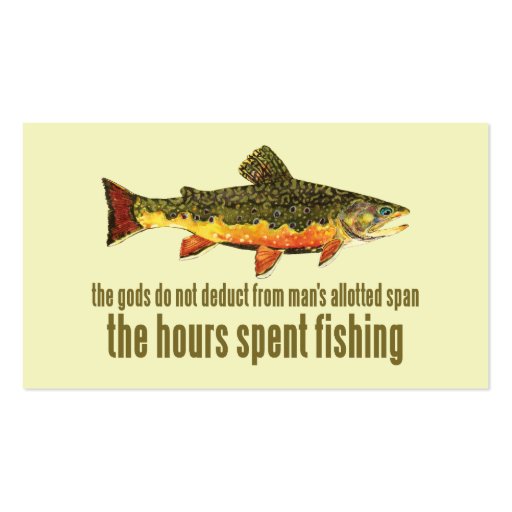 Trout Fly Fishing Business Card Zazzle