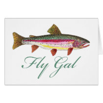 Trout Fly Fishing Greeting Cards