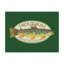 Trout Fly Fishing Postcard