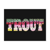 Trout Fly Fishing Postcard