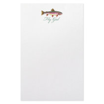 Trout Fly Fishing Customized Stationery