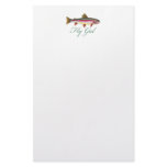 Trout Fly Fishing Customized Stationery