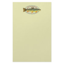 Trout Fly Fishing Custom Stationery