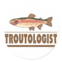 Trout -ologist - Funny Design for Trout Fishing stickers