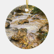Trout Stream in Tyrol by Sargent, Victorian Art Ornaments