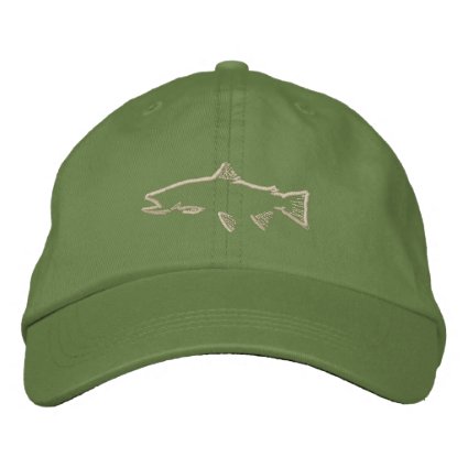 Trout Tracker Hat - Olive Embroidered Hats
