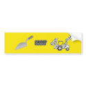 Trowel vs. Backhoe bumper stickers