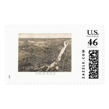 Troy, NY Panoramic Map - 1881 Stamps