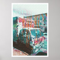 Truck-A-Licious Bang ( graffiti Love ) Poster