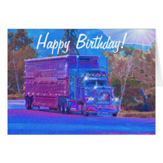 Trucker Birthday Cards Greeting Photo Cards Zazzle