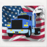 Truck Driver Mousepad with US Flag and Eagle