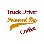 Truck Driver Powered By Coffee Post Cards