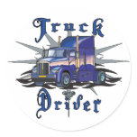 Truck Driver Round Stickers