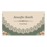 Truck Driver - Vintage Chic Floral Business Card Template