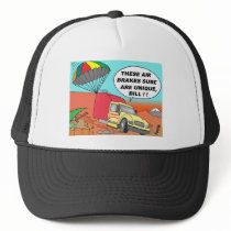TRUCK GOES OVER CLIFF WITH PARACHUTE hats
