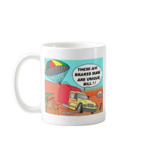 TRUCK GOES OVER CLIFF WITH PARACHUTE mugs
