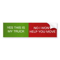 Truck Humor Bumper Stickers