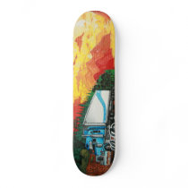 Truck in graffiti - custom skateboard