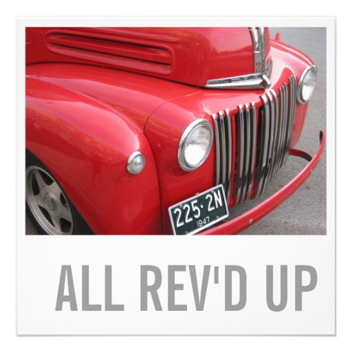 Truck Lover 70th Birthday - All Rev'd Up Custom Announcements