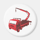 truck mounted crane cartage hoist retro refrigerator magnet