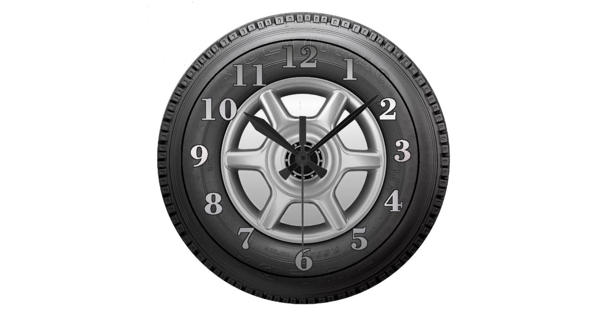Truck Tire Mens Novelty Wall Clock Zazzle