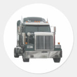 Truck tractor round sticker