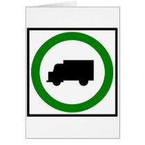 Truck Traffic Permitted  Highway Sign cards