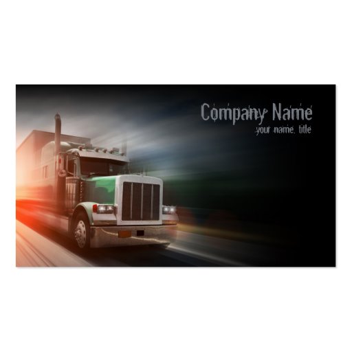 Truck - transportation & logistics business card (front side)