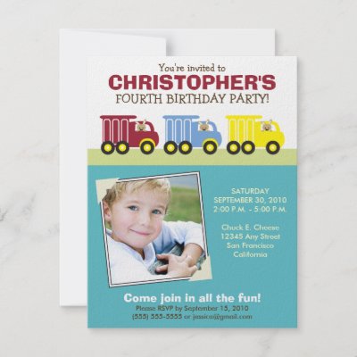 Truck Party Invitations