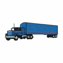 Truck with trailer 2 embroidered shirts