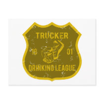 Trucker Drinking League postcards
